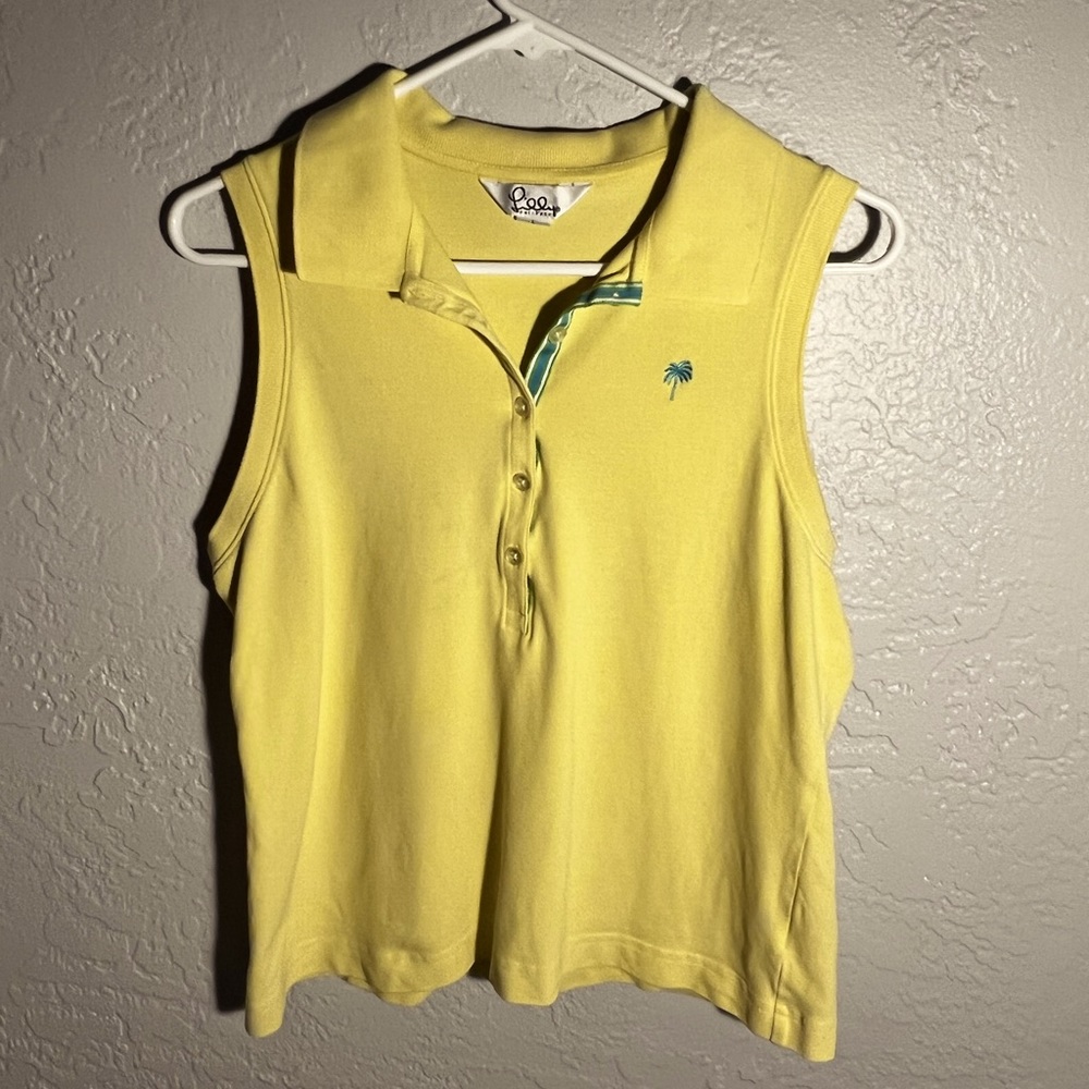 Vintage Lilly Pulitzer Sleeveless Yellow Polo